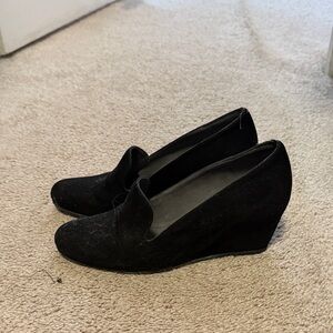 Stuart Weitzman Black Platform Wedges